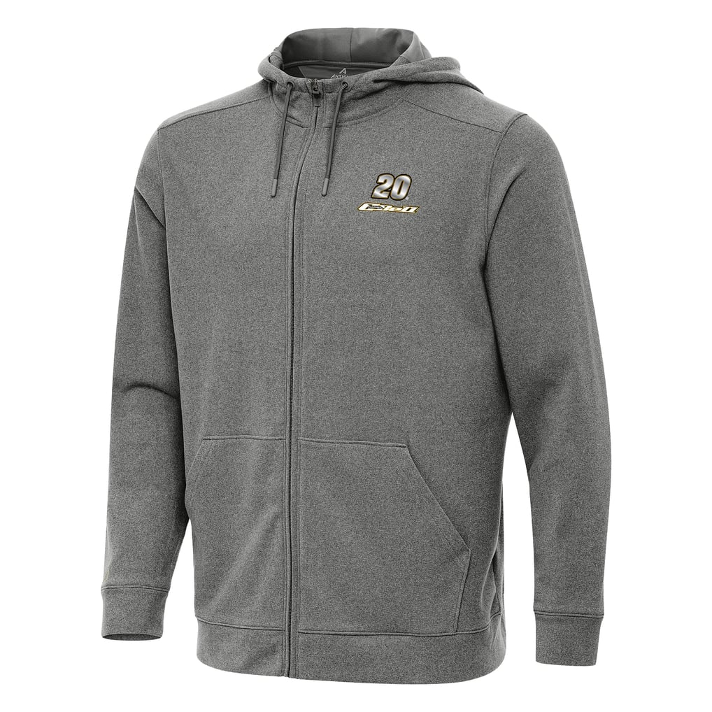 Christopher Bell Antigua Effortless Full-Zip Hoodie - Heather Black